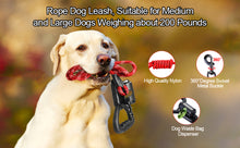 Load image into Gallery viewer, Reflective Durable 2 In1 Dog Leash 5ft Hands-Free Waste Bag Dispenser for Training Hiking Red