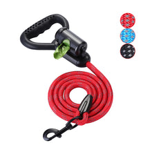 Load image into Gallery viewer, Reflective Durable 2 In1 Dog Leash 5ft Hands-Free Waste Bag Dispenser for Training Hiking Red