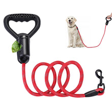 Load image into Gallery viewer, Reflective Durable 2 In1 Dog Leash 5ft Hands-Free Waste Bag Dispenser for Training Hiking Red