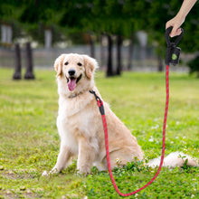 Load image into Gallery viewer, Reflective Durable 2 In1 Dog Leash 5ft Hands-Free Waste Bag Dispenser for Training Hiking Red