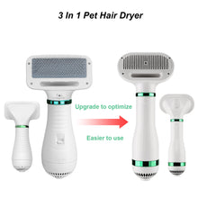 Load image into Gallery viewer, Ownpets 2 in 1 Pet Hair Dryer Portable with Slicker Brush Adjustable Temperature & Fast-Drying Towel for Dogs Cats