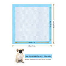 Load image into Gallery viewer, Ownpets Pet Dog Training Pads 40pcs 60x60cm 6 Layer Underpads Pee Mats Quick Dry