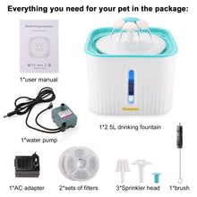 Load image into Gallery viewer, 2.5L Super Quiet Cat Water Fountain Bowl Pet Drinking Dispenser