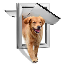 Load image into Gallery viewer, Ownpets Weatherproof Dog Door, Double-Flaps Aluminum Pet Door,Larger Size Outline 20.2”x14.2”/Inner11.6” x 16.8”,With Magnetic Flap And Safety Guard,Strong &amp; Durable Pet Entry Door for Dogs Up to 110lbs
