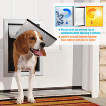 Load image into Gallery viewer, Ownpets Weatherproof Dog Door, Double-Flaps Aluminum Pet Door,Larger Size Outline 20.2”x14.2”/Inner11.6” x 16.8”,With Magnetic Flap And Safety Guard,Strong & Durable Pet Entry Door for Dogs Up to 110lbs