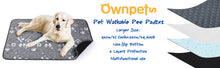 Load image into Gallery viewer, Ownpets Larger 2 Packs Dog Pee Pads, Washable, Reusable and Non-Slip Pee Pads Training Pad for Whelping, Training, Potty and Playpen Mat, 35.5x39.4inch