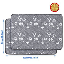 Load image into Gallery viewer, Ownpets Larger 2 Packs Dog Pee Pads, Washable, Reusable and Non-Slip Pee Pads Training Pad for Whelping, Training, Potty and Playpen Mat, 35.5x39.4inch