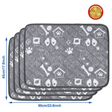 Load image into Gallery viewer, Ownpets Larger 4 Packs Dog Pee Pads, Washable, Reusable and Non-Slip Pee Pads Training Pad for Whelping, Training, Potty and Playpen Mat, 17.8x23.6inch