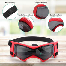 Load image into Gallery viewer, Ownpets Googles for Dogs, Pet UV Snow Wind Dust Protection Glasses Adjustable Strap Safety Red, Sunglasses for Small and Medium Dog
