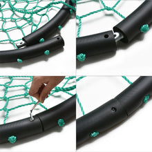 Load image into Gallery viewer, Green 40" Disc Swings Seat Flying Saucer Tree Rope Web Net Playground Backyard