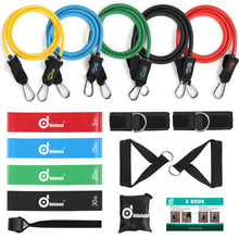 Load image into Gallery viewer, ODOLAND 16PCS Resistance Bands Set for Burning Fat & Muscle Strength