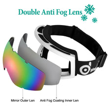Load image into Gallery viewer, Adult Winter Ski Goggles Double Lens Eyewear Sunglasses