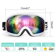 Load image into Gallery viewer, Adult Winter Ski Goggles Double Lens Eyewear Sunglasses