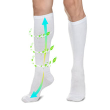 Load image into Gallery viewer, 4pairs White L XL Compression Socks Running Sports Graduated Travel Women Men