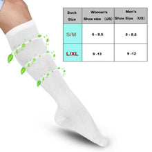 Load image into Gallery viewer, 4pairs White L XL Compression Socks Running Sports Graduated Travel Women Men