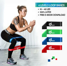 Load image into Gallery viewer, Sports Yoga Ball Foam Roller Resistance Bands Loop Kit Fitness Muscle Training