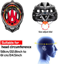 Load image into Gallery viewer, IMAGE Cycling Helmet for Road Racing, Adjustable Lightweight Breathable CPSC  Mountain Bicycle Helmet with 1 Detachable Visor 2 Inner Linings for Adult Youth Children Riding Matte Black