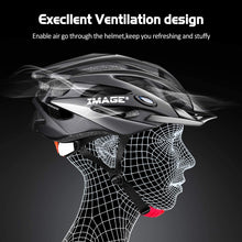 Load image into Gallery viewer, IMAGE Cycling Helmet for Road Racing, Adjustable Lightweight Breathable CPSC  Mountain Bicycle Helmet with 1 Detachable Visor 2 Inner Linings for Adult Youth Children Riding Matte Black