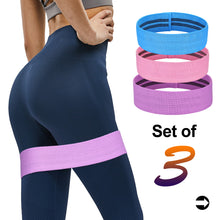 Load image into Gallery viewer, 3pcs Resistance Loop Bands Yoga Pilates Sports Gym Glutes Hip Legs Training Set