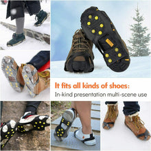 Load image into Gallery viewer, Ice Snow Grips Anti Slip On Over Shoe Boot Studs Crampons Cleats Spikes Grippers