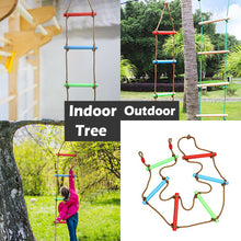 Load image into Gallery viewer, 6 Rungs Swing Climbing Rope Ladder Hang for Kids Children Playground Exercise