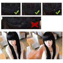 Load image into Gallery viewer, New style black Fashion Long straight women's Girl full Hair Wig cosplay