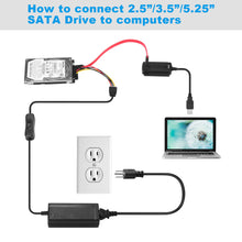 Load image into Gallery viewer, SATA PATA IDE to USB 2.0 Adapter Converter Cable For 2.5" 3.5" Hard Drive Disk