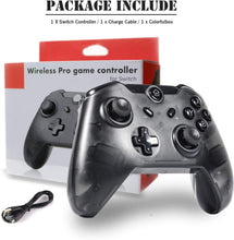Load image into Gallery viewer, Black Wireless Controller for Nintendo Switch, Bluetooth Pro Controller Compatible with Nintendo Switch Support Gyro Axis Function & Double Vibration