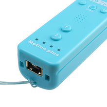 Load image into Gallery viewer, Built-in Motion Plus Remote+Nunchuck Controller For Wii+Case+Wrist Strap Bule