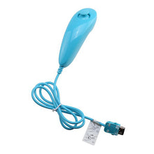 Load image into Gallery viewer, Built-in Motion Plus Remote+Nunchuck Controller For Wii+Case+Wrist Strap Bule