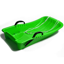Load image into Gallery viewer, Winter durable Plastic snow Sled in boat shape Snow Sledge for child and adult Outdoor Pulling Snow board Snow Seats Integrated brake