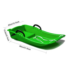 Load image into Gallery viewer, Winter durable Plastic snow Sled in boat shape Snow Sledge for child and adult Outdoor Pulling Snow board Snow Seats Integrated brake