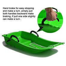 Load image into Gallery viewer, Winter durable Plastic snow Sled in boat shape Snow Sledge for child and adult Outdoor Pulling Snow board Snow Seats Integrated brake