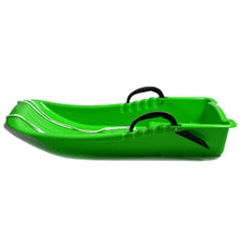 Load image into Gallery viewer, Winter durable Plastic snow Sled in boat shape Snow Sledge for child and adult Outdoor Pulling Snow board Snow Seats Integrated brake