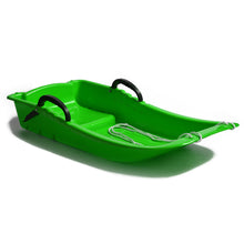 Load image into Gallery viewer, Winter durable Plastic snow Sled in boat shape Snow Sledge for child and adult Outdoor Pulling Snow board Snow Seats Integrated brake
