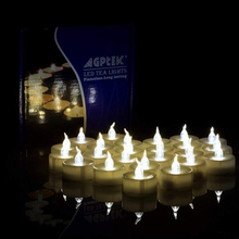 Load image into Gallery viewer, AGPtEK Timer Flickering Flameless LED Candles Battery-Operated Tealights for Party Home Decoration 24pcs(Warm White)