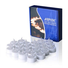 Load image into Gallery viewer, AGPtek Lot 24 Battery Operated LED Warm White Tea Light Candle Flickering