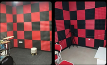 Load image into Gallery viewer, Sound Proof Padding, AGPtEK 24 Packs Soundproof Foams 25x25x5CM Acoustic Foam Panels, Ideal for Recording Studio, TV Room, Kid’s Room,and Office and Podcast Recording