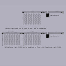 Load image into Gallery viewer, AGPtek 12Mx3M Linkable Fairy Curtain Lights Strings Connectable Lights 8 Lighting Modes