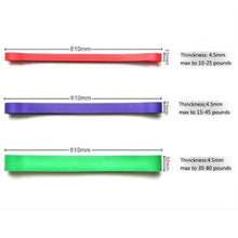 Load image into Gallery viewer, Exercise Resistance Loop Bands Set of 3 Light Medium Heavy Exercise Bands / Assisted Pull Up Bands / Powerlifting Bands