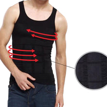 Load image into Gallery viewer, Men Elastic Slimming body shaper Vest Shirt Lose Weight - L Size