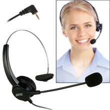 Load image into Gallery viewer, 2.5mm Headset for Cordless Phones 6FT Hands-Free Noise Cancelling Monaural Headset