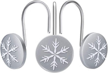 Load image into Gallery viewer, 12pcs Christmas Snowflake Anti-Rust Round Shower Curtain Hooks for Home Decor