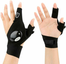 Load image into Gallery viewer, 1 Pair Fingerless LED Flashlight Gloves Auto Repair Fishing Hiking