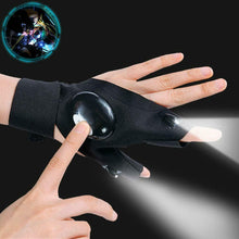 Load image into Gallery viewer, 1 Pair Fingerless LED Flashlight Gloves Auto Repair Fishing Hiking