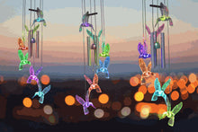 Load image into Gallery viewer, Solar Color Changing LED Hummingbird Wind Chimes Light Tubes Bells Lamp Outdoor