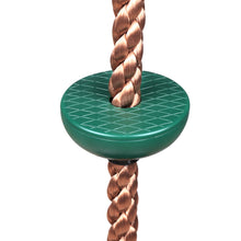 Load image into Gallery viewer, Tree Swing Set Climbing Rope with Platform & Disc Swing Seat Green