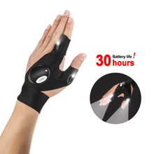 Load image into Gallery viewer, 1 Pair Fingerless LED Flashlight Gloves Auto Repair Fishing Hiking