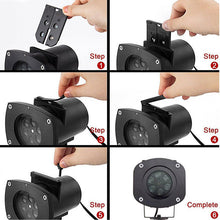 Load image into Gallery viewer, 12Pattern Outdoor LED Moving Laser Projector Light Landscape Garden Xmas Lamp US 12W