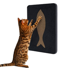Load image into Gallery viewer, Ownpets Wall-Mounted Cat Scratcher – Vertical Cat Scratch Pad, Cute Furniture Protector for Wall, Glass, Wood &amp; Tile, Black
